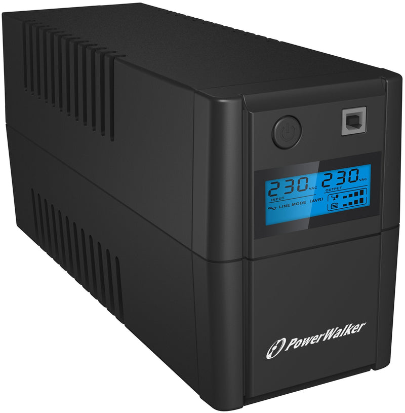 Power Walker UPS Line-interactive 850VA 2X 230V Pl Out, RJ11 In/Out, Usb, LCD