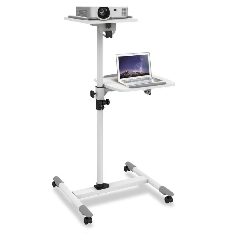 Techly 309593 Carro Projector / Laptop Universal With Dos Estantes, White