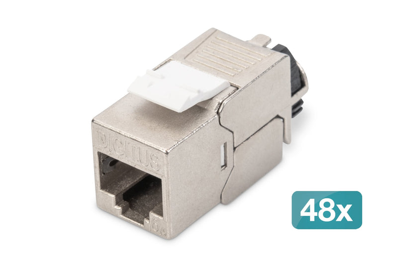 Digitus Keystone Jack CAT.6A Apantallado Organiser Cables Set 48ST