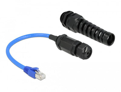 Delock Cable RJ45 Connector Male a RJ45 Connector Female CAT.6 Waterproof With Prensaestopas And Protector Ant — image 1
