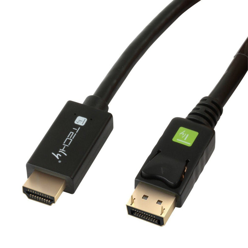 Techly Icoc DSP-H12-020 Adapter Cable Vídeo 2M DisplayPort HDMI Black