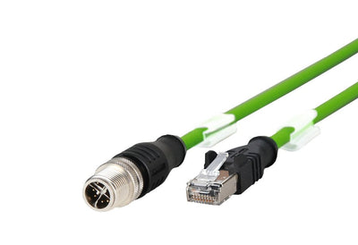 Metz Connect Connection Cable M12 ST-RJ45 St 8-POL X-kodiert Recto 2M — image 1