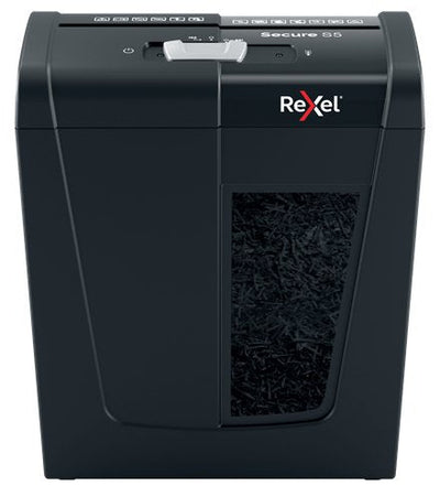 Rexel Paper Shredder Secure S5 Corte Tiras 6MM Up To 5H Black — image 1