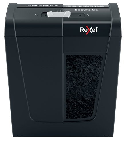 Rexel Paper Shredder Secure S5 Corte Tiras 6MM Up To 5H Black