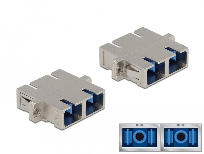 Delock Lwl Adapter Sc Duplex Female a Sc Duplex Female Singlemode Metal