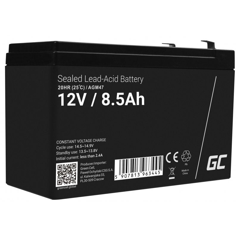 Green Cell Battery Agm Vrla 12V 8.5AH