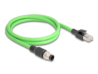 Delock 80422 Cable M12 Codificado a 8 Pin Male a RJ45 Male Pur (tpu) 2M — image 1
