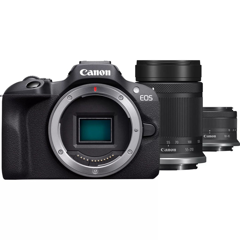 Canon Camera Eos R100 + RF-s 18-45MM F4.5-6.3 Is Stm + RF-s 55-200MM F5-7.1 Is Stm Kit Milc 24,1 MP Cmos 6000