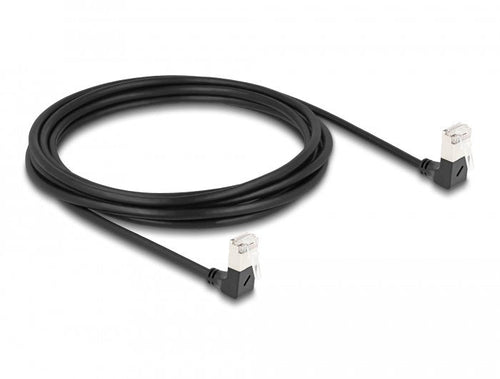 Delock Network Cable RJ45 CAT.6A S/FTP Slim 90° Unten / Unten Angular 3M — image 1