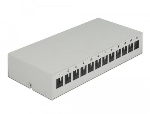 Delock Keystone Patchpanel 12 Port Grey — image 1