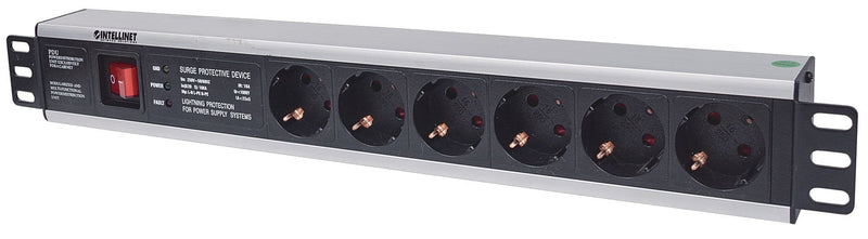 Intellinet Base Múltiple Indoor 3M 6 Salidas AC Black - Bases Múltiples Indoor 3M, 6 Salidas Ac, Black Alumini