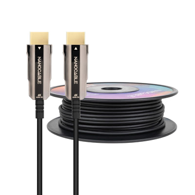 Nanocable HDMI Cable V2.0 Aoc Male a HDMI V2.0 Male 100M - 4K@60HZ 18Gbps - Black — image 1