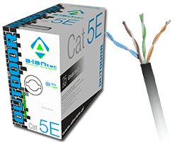 A-lan KIU5OUTS305 Network Cable 305M CAT.5E U/UTP (UTP) Black — image 1
