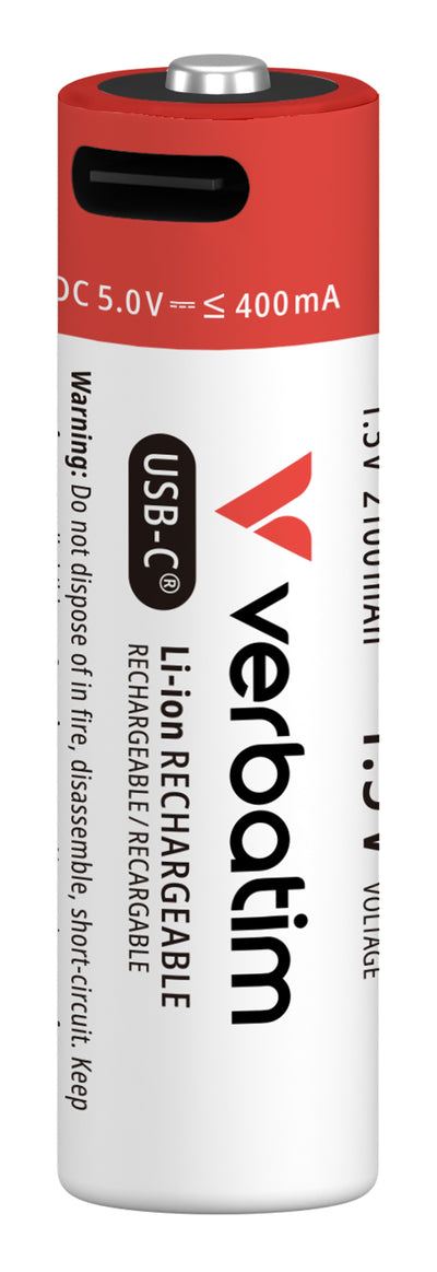 Verbatim Aa-akkus With Usb-c-anschluss, Li-ion — image 1