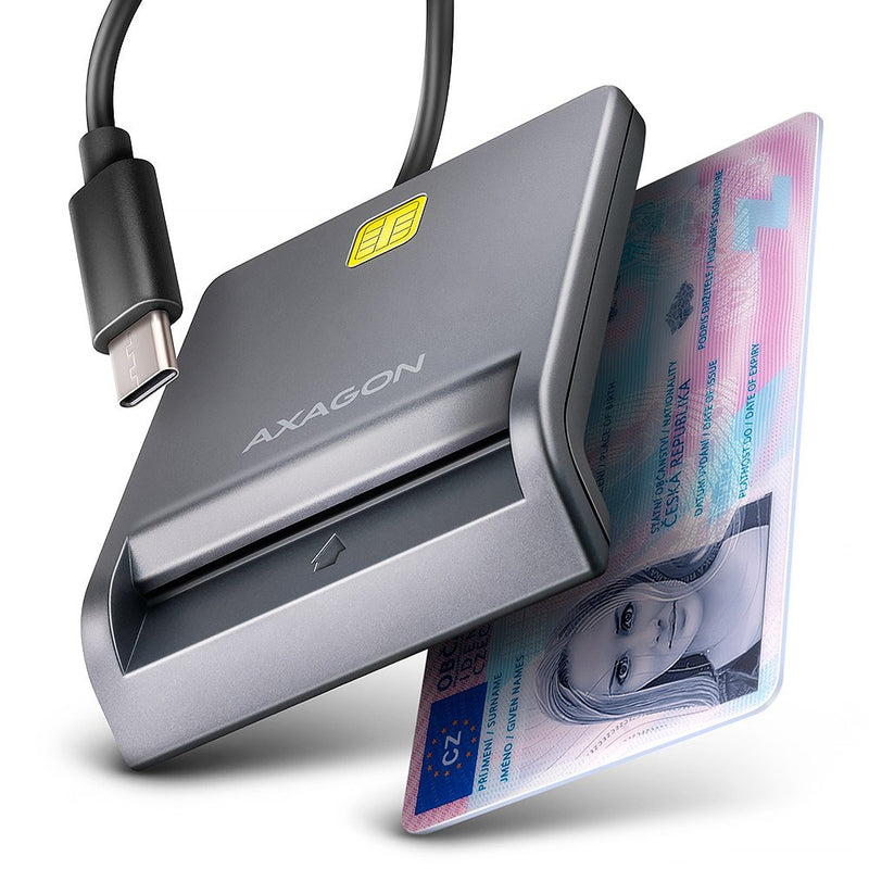 Axagon Reader Card CRE-SM3TC Smart Indoor USB Type-c Grey