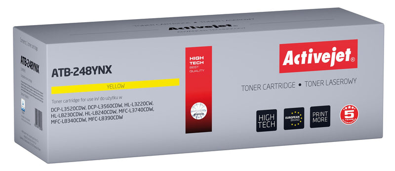 Activejet Toner Compatible Brother Spare Part Brother TN248XLY Supreme 2300 Páginas Yellow