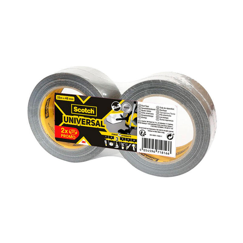 Tape Americana Universal 3, 25M X 48MM, Grey 2 Rolls