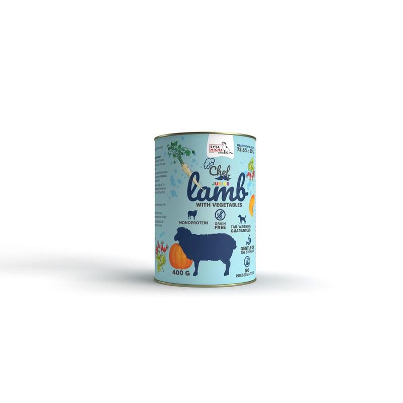 Syta Micha Comida Húmeda Perros Chef Junior Cordero With Verduras 400G