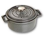 Staub Cocotte 12CM Round Graphite Grey, Cast Iron
