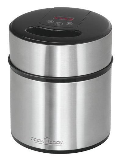 Proficook 501140MÁQUINA Helados 1,8 L Black Steel Inoxidable 12W — image 1