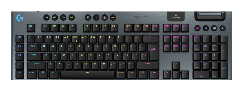 Logitech G G915 X Lightspeed Keyboard Set RF Wireless + Bluetooth QWERTY Internacional Ee.uu. Black