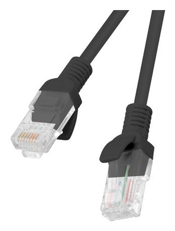 Lanberg Pack 10 Network Cable RJ45 CAT.5E UTP 0,5M Black PCU5-20CC-0050-BK