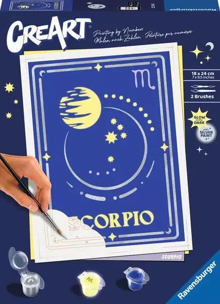 Ravensburger Creart - Signo Zodiacal Escorpio, Pintura 23740