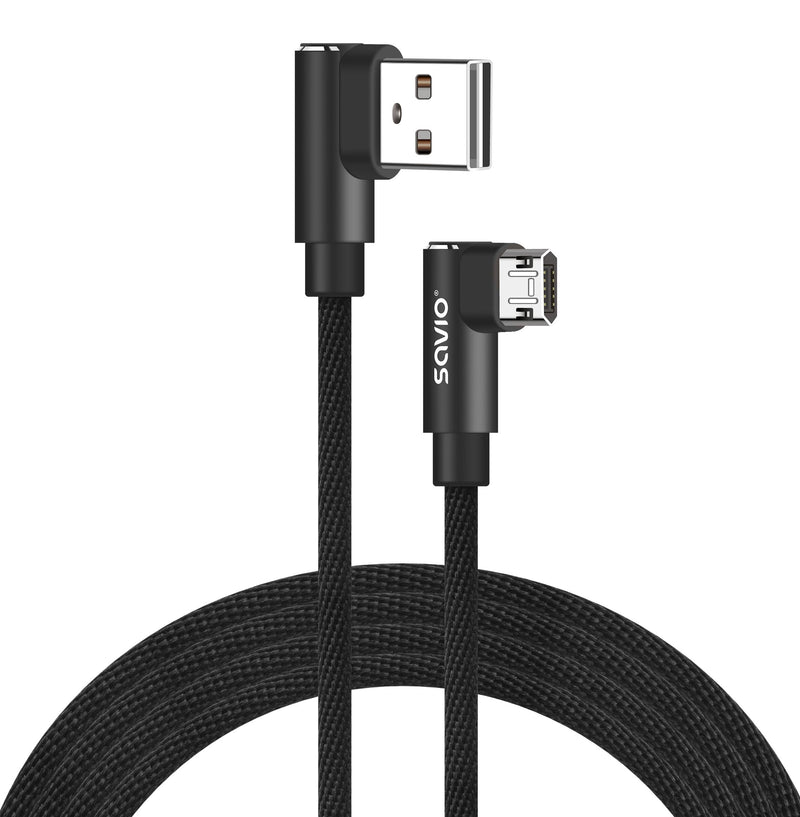 Savio CL-161 Dwustronny Cable Usb- Micro Usb, 1M, Ktowy, Oplot USB Cable USB 2.0 USB a Micro-usb a Black