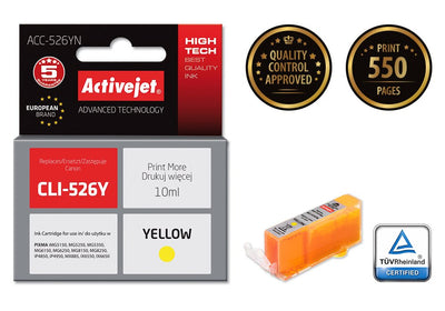 Activejet Ink ACC-526YN (reemplazo Canon CLI-526Y - Supreme - 10ML - Yellow — image 1
