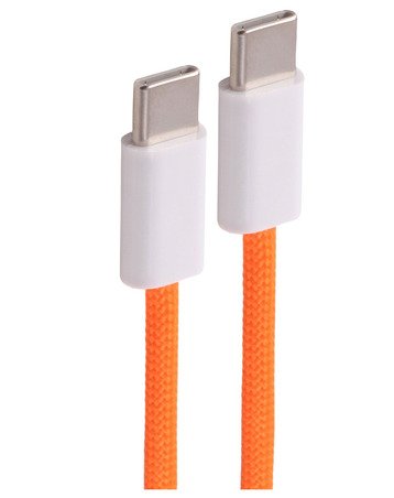 Shiverpeaks USB-C Cable Charging 2.0, 60W, Orange, Textil, 2M