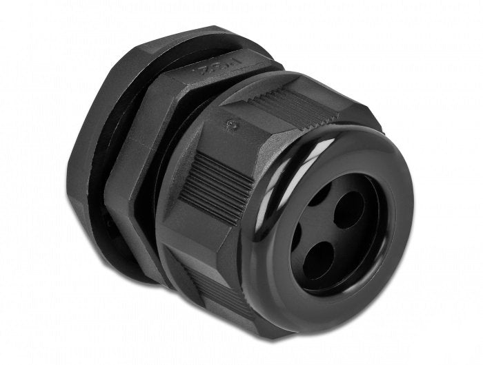 Delock Prensaestopa Cable PG21 Cable Round With Cuatro Entradas Cable Black