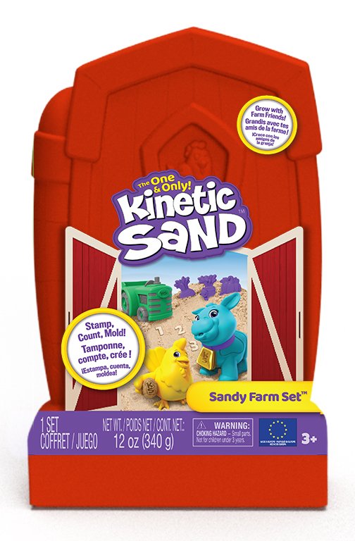Spin Master Kinetic Sand - Sandy Farm Set, Arena Set 340 Gramos Arena 6072781