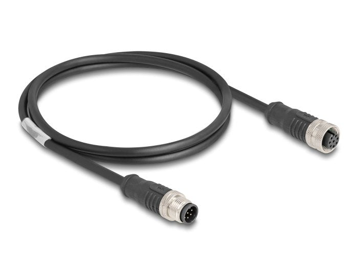 Delock 80803 Cable M12 Codificado a 8 Pin Male a Female Pvc 1M