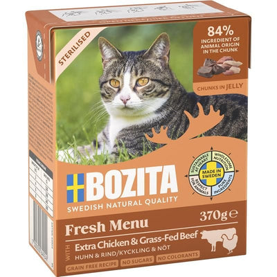 Bozita Comida Húmeda Gatos Fresh Menu Sterilised Extra Chicken With Beef 370G — image 1
