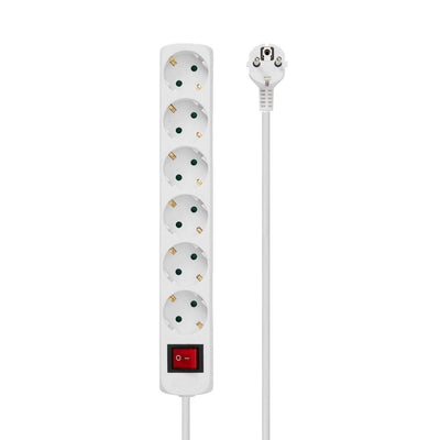 Microconnect Power Strip Power 6 Sockets With Switch 5M White — image 1