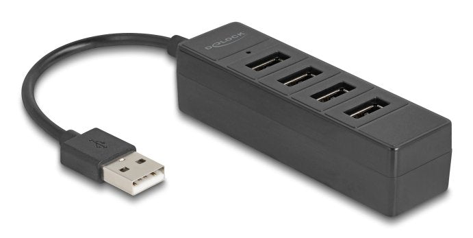 Delock 64334 Hub Interfaz USB 2.0 Type-a 480 Mbit/S Black