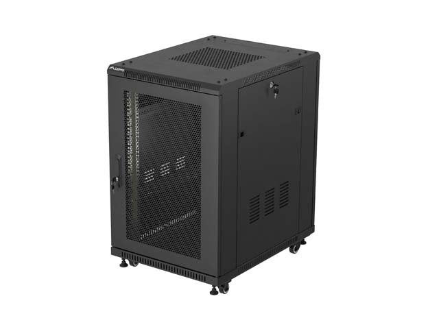 Lanberg Rack Cabinet 19 Free Standing 18U 600X800 Flat Pack With Mesh Door Black