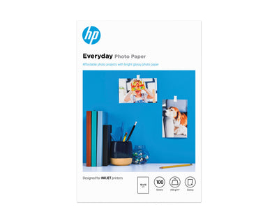 HP Paper Photo Glossy Uso Diario, 100 Hojas, 10 X 15CM, 200GR — image 1