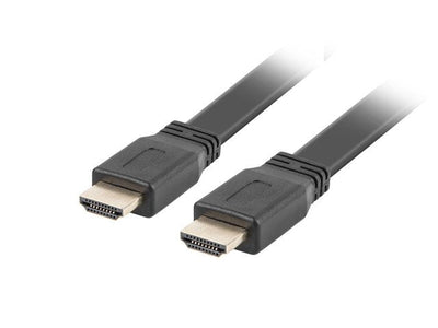 Lanberg HDMI Cable CA-HDMI-21CU-0010-BK Connectors Male/Male Chapados Oro Cable Flat Resolution Up To 3840*216 — image 1