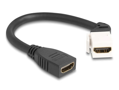 Delock Keystone Modul HDMI Cable Buchse Zu Buchse 45° Gewinkelt 8K 60 HZ 20CM Black — image 1