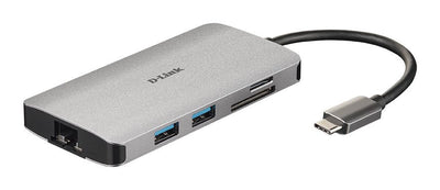 Docking USB Type-c D-link DUB-M810 3x USB 1x USB Type-c 1XTHUNDERBOLT 1x HDMI 1x RJ45 1XLECTOR Cards Grey — image 1