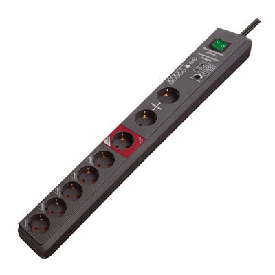 Brennenstuhl Power Strip Secure-tec 8 Sockets Cable 3M 19.5KA — image 1