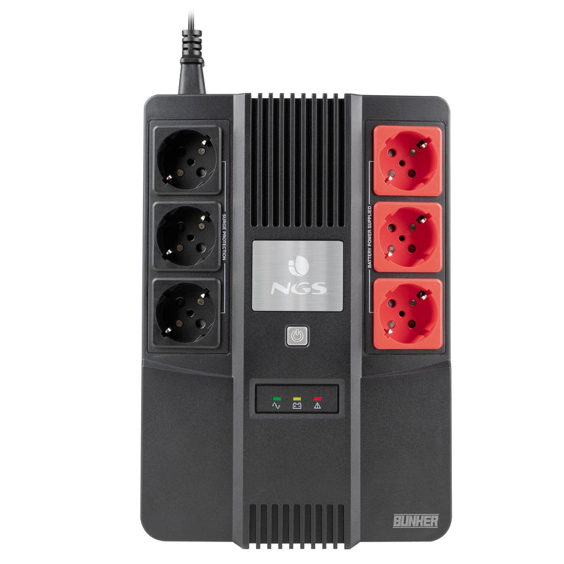 Ngs UPS Offline Fortress Bunker 600VA-360W 6 Salidas Formato Bloque