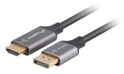 Cable DisplayPort(M)-HDMI(M)1.8M 4K Czarno-srebrny — image 1