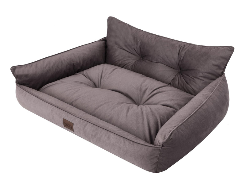 Hano Dog & Cat Bed with Removable Cover – Brown, XL