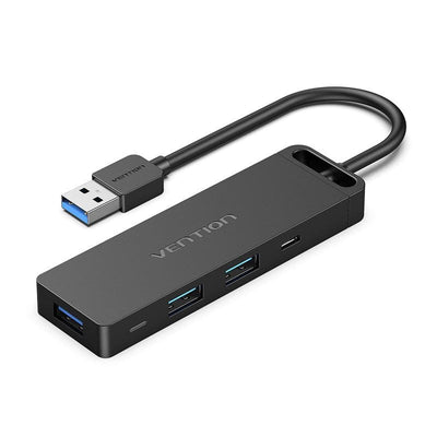 Vention Docking USB 3.0 Chvbb 3x USB 1XMICRO USB Pd 1XLECTOR Cards SD And microSD Black — image 1