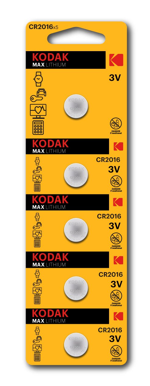 Kodak Pack Cinco Batteries Button / Litio Ultra 2016 Perforado