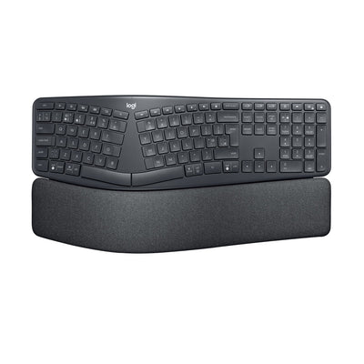 Logitech Keyboard English Ergo K860 RF Wireless + Bluetooth Internacional Ee.uu. Graphite — image 1