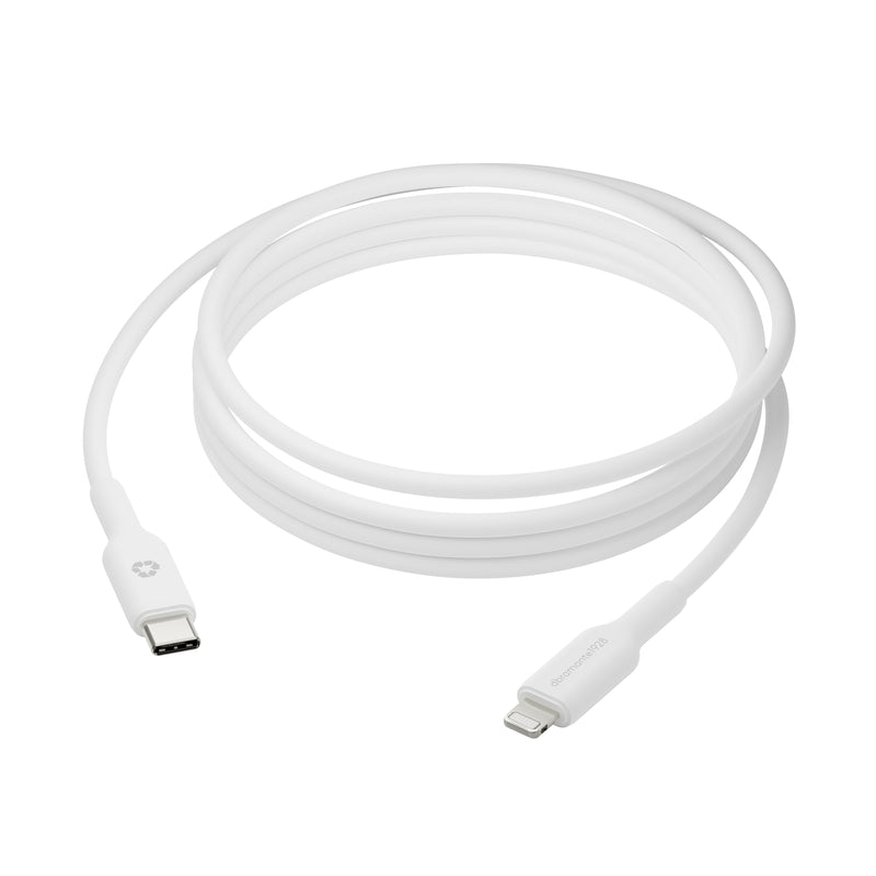 DBRAMANTE1928 Cable Re-charge Lightning USB-C Male a Lightning Male 2M White