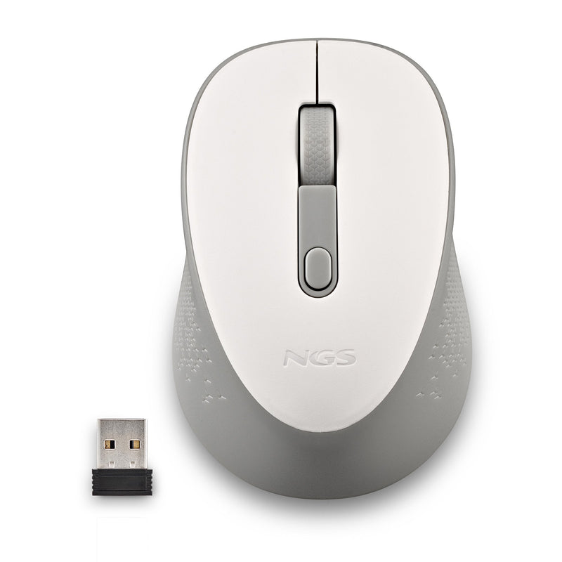 Ngs Wireless Mouse 800/1600DPI Colour White